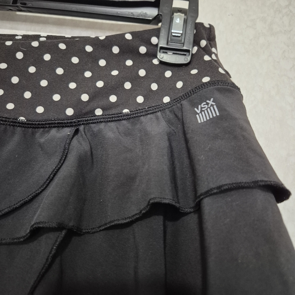 VSX Black Bubble Mini Skirt with Ruffled Tiers...SIZE:L - Picture 7 of 11